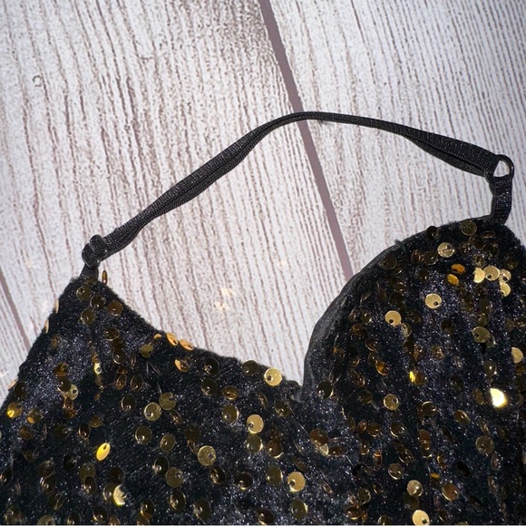 NWOT Gold Beaded Dress - Picture 12 of 14